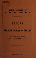 view [Report 1946] / Medical Officer of Health, Calne & Chippenham R.D.C.