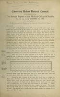 view [Report 1905] / Medical Officer of Health, Calverley U.D.C.