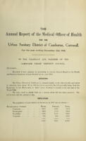 view [Report 1910] / Medical Officer of Health, Camborne U.D.C.