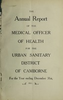 view [Report 1911] / Medical Officer of Health, Camborne U.D.C.