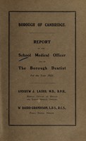 view [Report 1923] / School Medical Officer of Health, Cambridge.