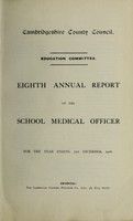 view [Report 1916] / School Medical Officer of Health, Cambridgeshire County Council.
