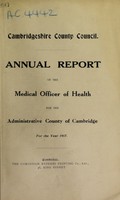 view [Report 1917] / Medical Officer of Health, Cambridgeshire County Council.