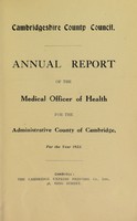 view [Report 1923] / Medical Officer of Health, Cambridgeshire County Council.