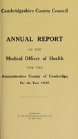 view [Report 1935] / Medical Officer of Health, Cambridgeshire County Council.