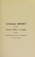 view [Report 1949] / Medical Officer of Health, Cambridgeshire County Council.