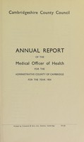 view [Report 1954] / Medical Officer of Health, Cambridgeshire County Council.