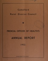 view [Report 1952] / Medical Officer of Health, Camelford R.D.C.