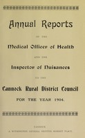 view [Report 1904] / Medical Officer of Health, Cannock R.D.C.