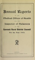 view [Report 1910] / Medical Officer of Health, Cannock R.D.C.