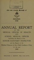 view [Report 1949] / Medical Officer of Health, Canterbury Borough / City & County.