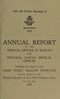 view [Report 1957] / Medical Officer of Health, Canterbury Borough / City & County.