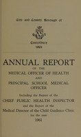 view [Report 1961] / Medical Officer of Health, Canterbury Borough / City & County.