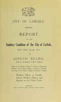 view [Report 1913] / Medical Officer of Health, Carlisle City.