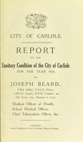 view [Report 1924] / Medical Officer of Health, Carlisle City.