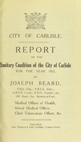 view [Report 1925] / Medical Officer of Health, Carlisle City.