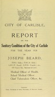 view [Report 1928] / Medical Officer of Health, Carlisle City.