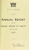 view [Report 1953] / Medical Officer of Health, Carlisle City.