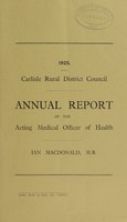 view [Report 1925] / Medical Officer of Health, Carlisle R.D.C.