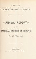 view [Report 1896] / Medical Officer of Health, Carlton U.D.C.
