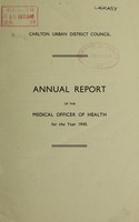 view [Report 1945] / Medical Officer of Health, Carlton U.D.C.