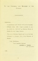 view [Report 1938] / Medical Officer of Health, Carnforth U.D.C.