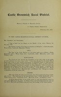 view [Report 1898] / Medical Officer of Health, Castle Bromwich R.D.C.