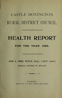 view [Report 1905] / Medical Officer of Health, Castle Donington R.D.C.