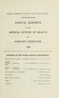 view [Report 1954] / Medical Officer of Health, Castle Ward (Union) R.D.C.