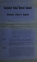 view [Report 1909] / Medical Officer of Health, Castleford U.D.C.