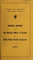 view [Report 1957] / Medical Officer of Health, Caterham & Warlingham U.D.C.