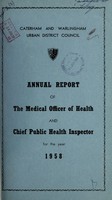 view [Report 1958] / Medical Officer of Health, Caterham & Warlingham U.D.C.