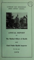 view [Report 1972] / Medical Officer of Health, Caterham & Warlingham U.D.C.