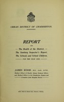 view [Report 1920] / Medical Officer of Health, Chadderton U.D.C.