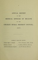 view [Report 1937] / Medical Officer of Health, Chailey (Union) R.D.C.