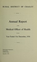 view [Report 1954] / Medical Officer of Health, Chailey (Union) R.D.C.