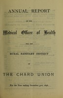 view [Report 1898] / Medical Officer of Health, Chard (Union) R.D.C.