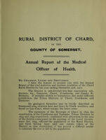 view [Report 1910] / Medical Officer of Health, Chard (Union) R.D.C.