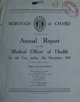 view [Report 1941] / Medical Officer of Health, Chard U.D.C. / Borough.