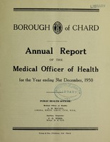 view [Report 1950] / Medical Officer of Health, Chard U.D.C. / Borough.