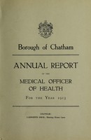 view [Report 1915] / Medical Officer of Health, Chatham Borough.