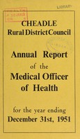 view [Report 1951] / Medical Officer of Health, Cheadle R.D.C.