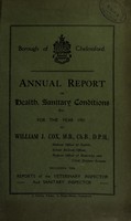 view [Report 1921] / Medical Officer of Health, Chelmsford Borough.