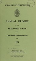 view [Report 1972] / Medical Officer of Health, Chelmsford Borough.