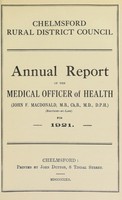 view [Report 1921] / Medical Officer of Health, Chelmsford R.D.C.