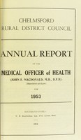 view [Report 1953] / Medical Officer of Health, Chelmsford R.D.C.
