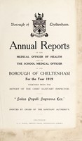 view [Report 1919] / Medical Officer of Health, Cheltenham Borough.