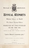 view [Report 1920] / Medical Officer of Health, Cheltenham Borough.