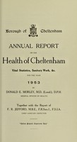 view [Report 1953] / Medical Officer of Health, Cheltenham Borough.
