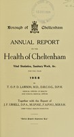 view [Report 1958] / Medical Officer of Health, Cheltenham Borough.